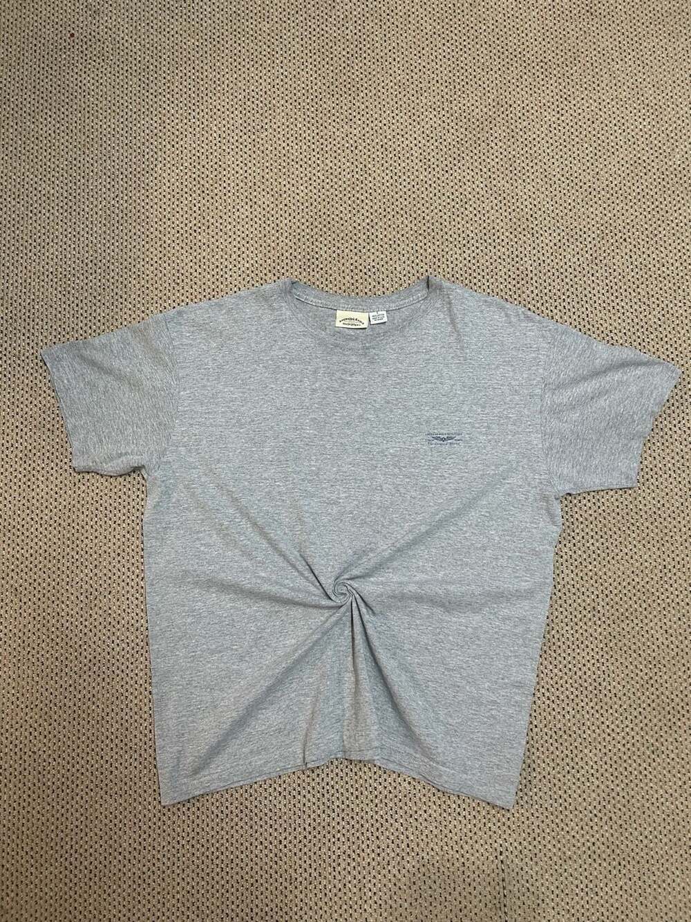 Vintage American Eagle Outfitters Grey Small Logo T-Shirt Made in USA Size Large